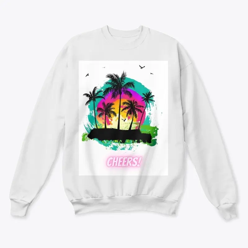 Colourful Beach Scene Printed Product